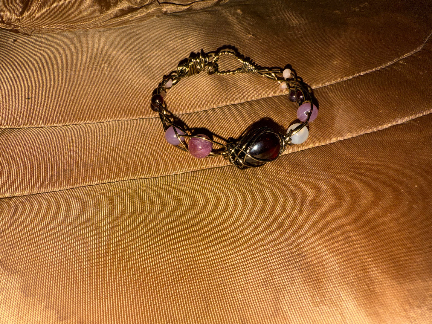 Two of Cups – Garnet Heartflow Bracelet