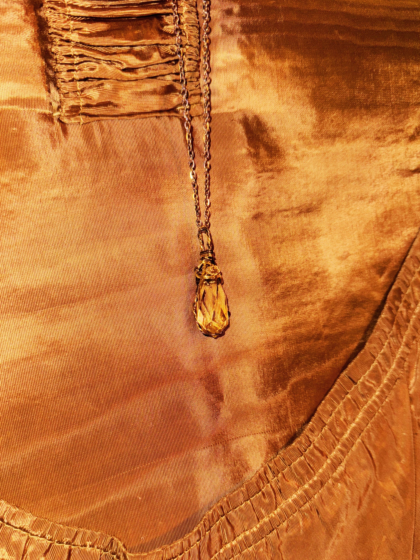 Eight of Pentacles – Citrine Spark Pendant