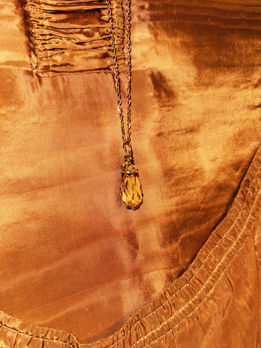Eight of Pentacles – Citrine Spark Pendant